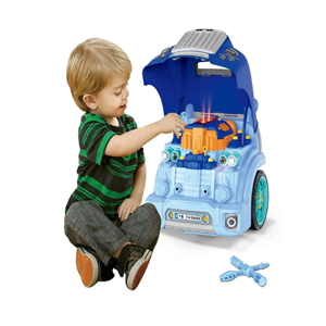 اسباب بازی موتور خودرو Motor Car Engine مدل کاپوت ماشین پلیس Repair Truck Police Set_اسباب بازی